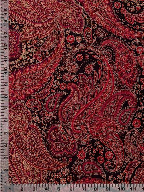 metalic paisley fabric red|paisley fabrics for sale.